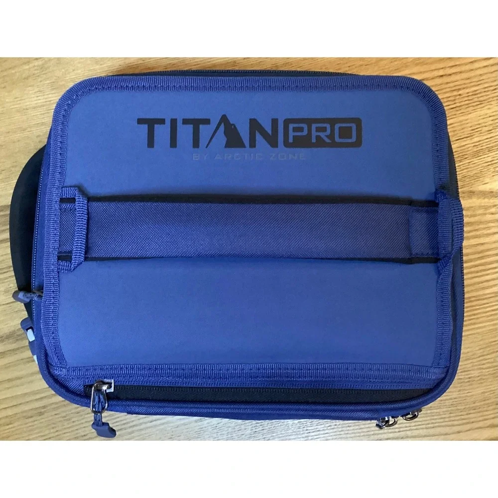 Titan Pro Expandable Lunch Box by Arctic Zone Bento Box & 2 Ice Walls, Navy